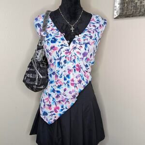 Liz Clairborne floral print sleeveless top large